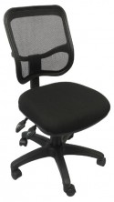 EM300. Ergonomic 3 Lever. Black Mesh Back. Black Fabric Seat